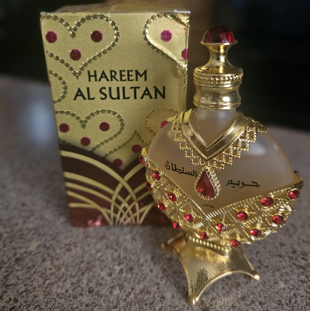 Hareem Al Sultan Perfume with Gold and Red Accents